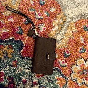 Authentic Coach leather  wristlet